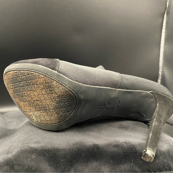 🍁🍂Jessica Simpson Neesha Black Suede Platform Bootie - size 8 with 5” Heel - Picture 8 of 9